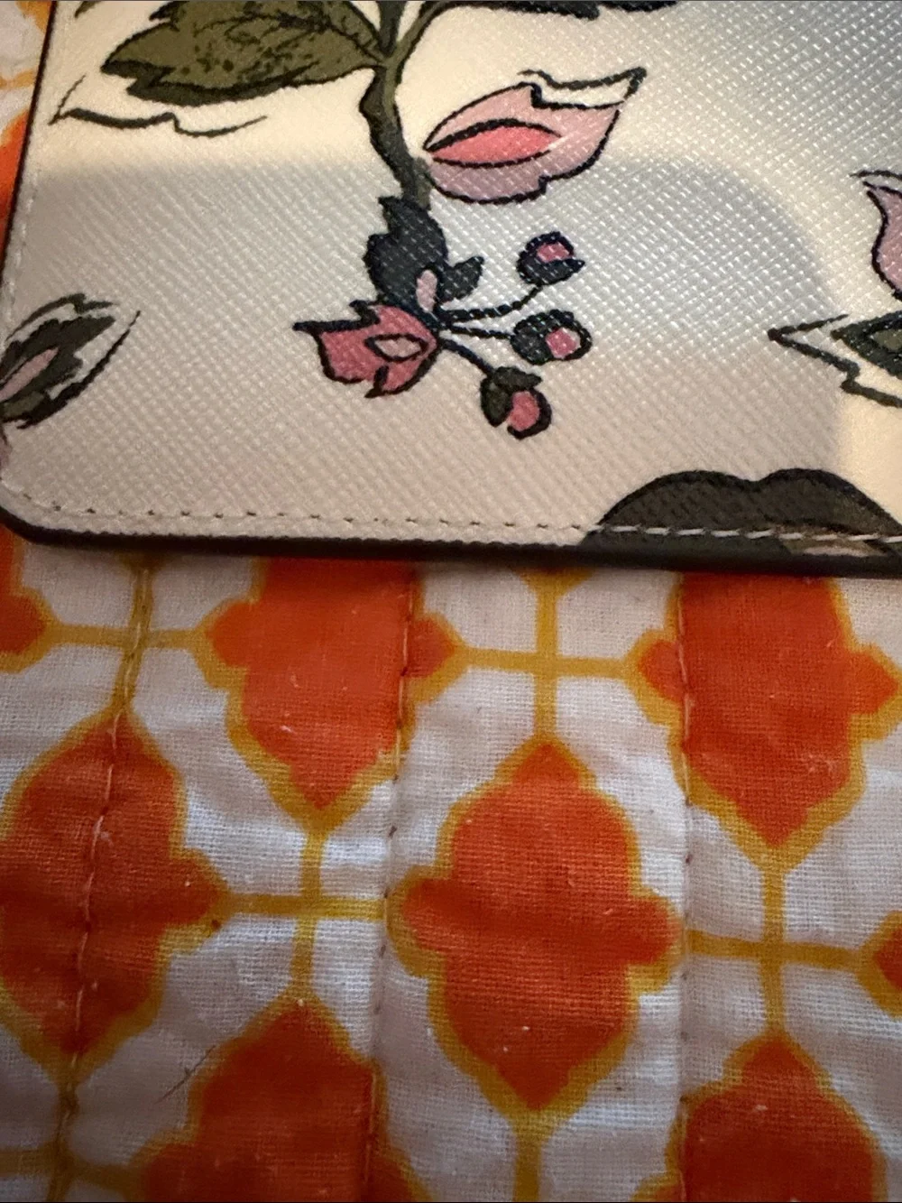 kate spade Floral Wristlet in Cream, Pink, Green and Black